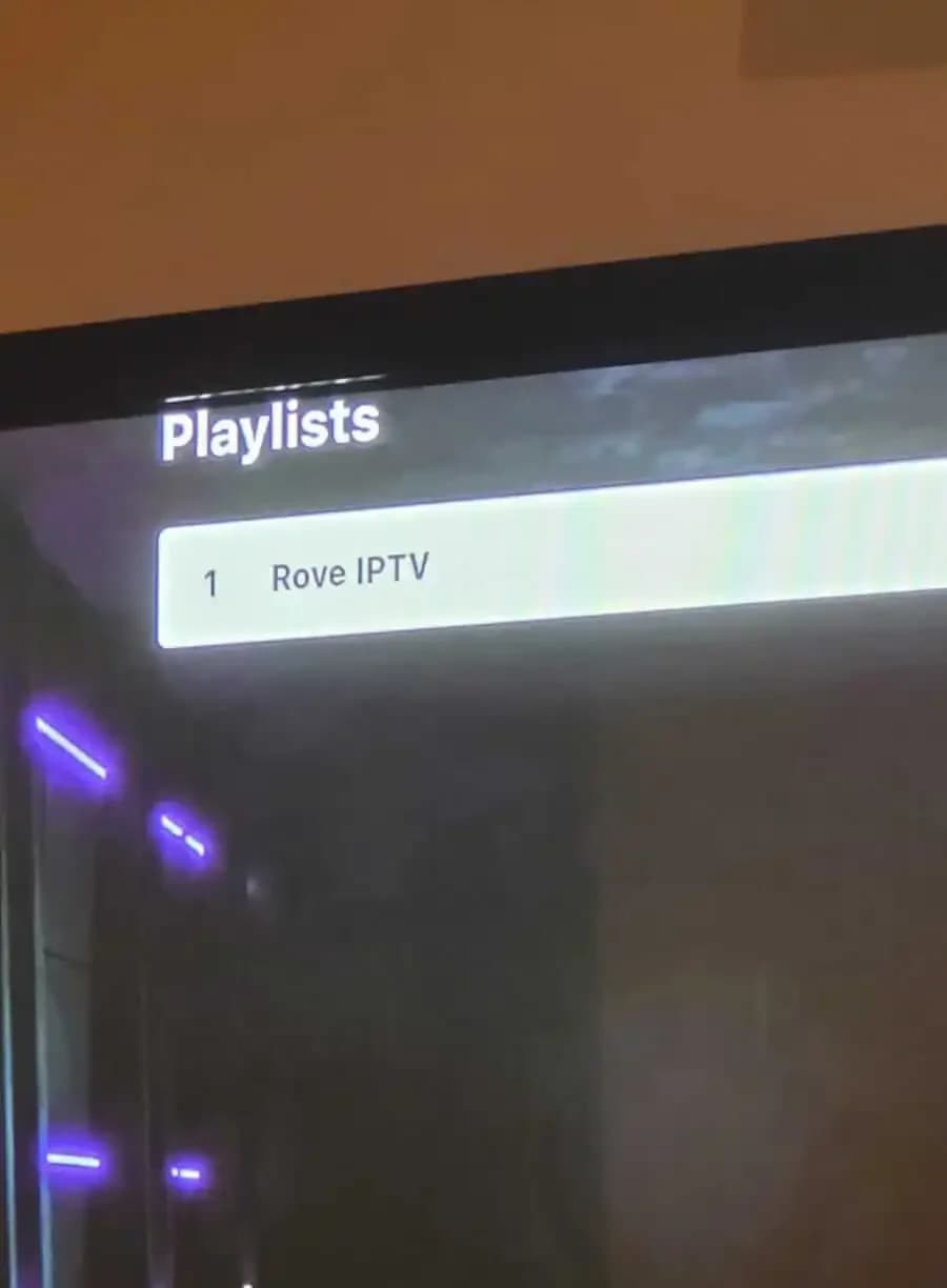 Customer home entertainment setup featuring Rove IPTV