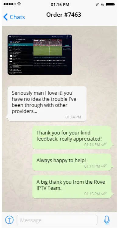 WhatsApp Rove IPTV Reviews