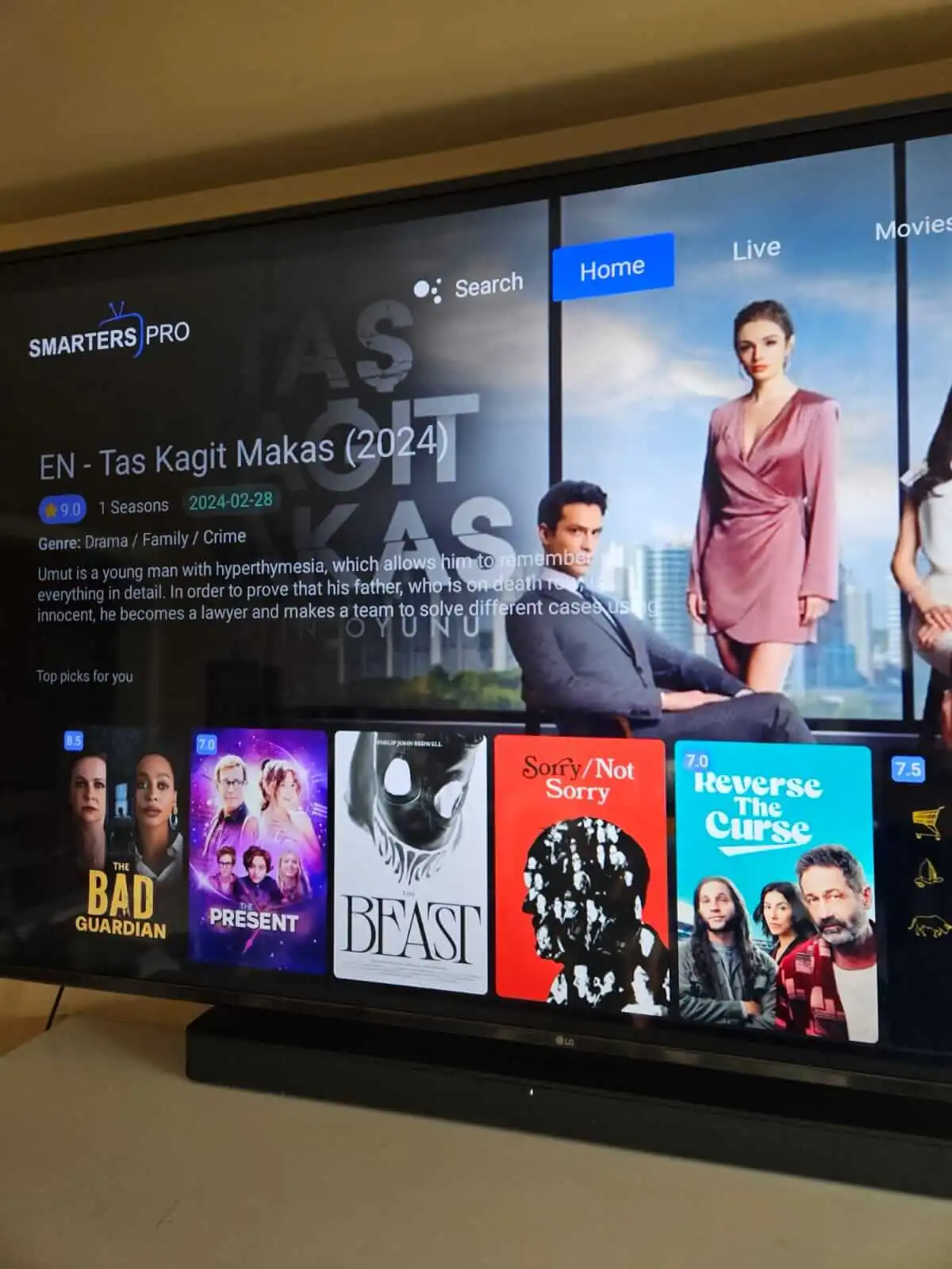 Customer TV setup with Rove IPTV